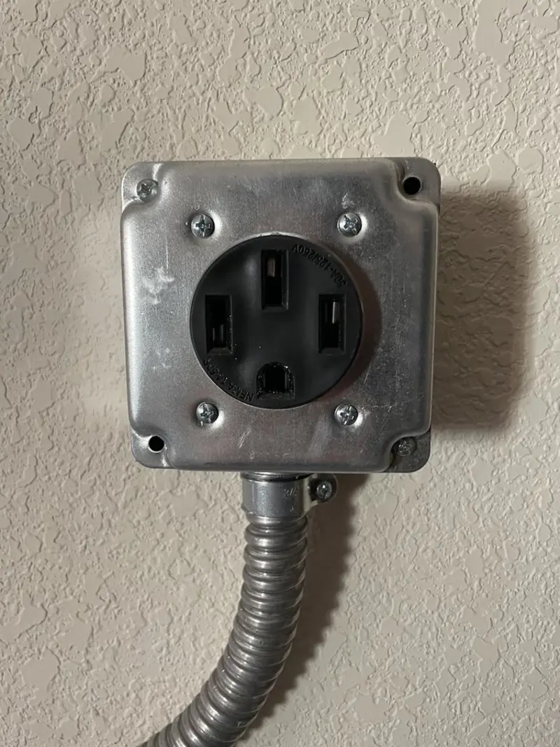 NEMA 14-50 outlet installed for Electrical Panel Upgrade in Fort Dodge